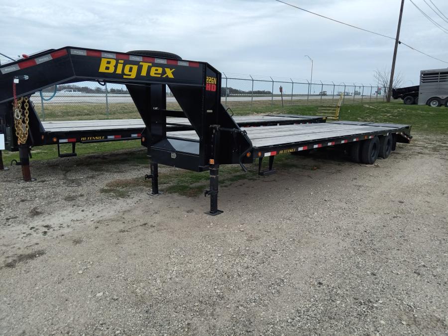 Big Tex 22GN, Gooseneck, 102" x 25', 23.9K, Dovetail, Mega Ramps Image 1
