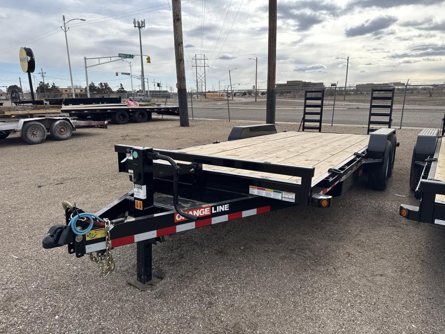 Big Tex EQ14 14K TAND EQUIP W/DT 83x20 KNEE RAMPS, ORANGE LINE Image 0