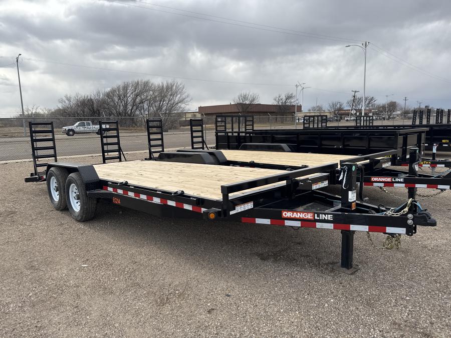Big Tex EQ14 14K TAND EQUIP W/DT 83x20 KNEE RAMPS, ORANGE LINE Image 1