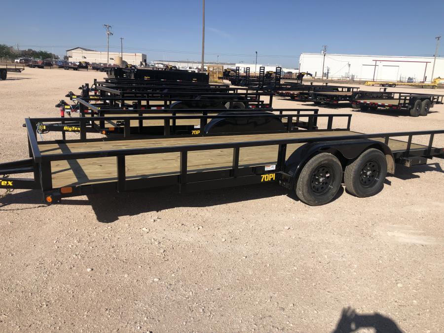 Big Tex 70PI 7K TAND SQ TU UTL 83"x18 BLK Image 1