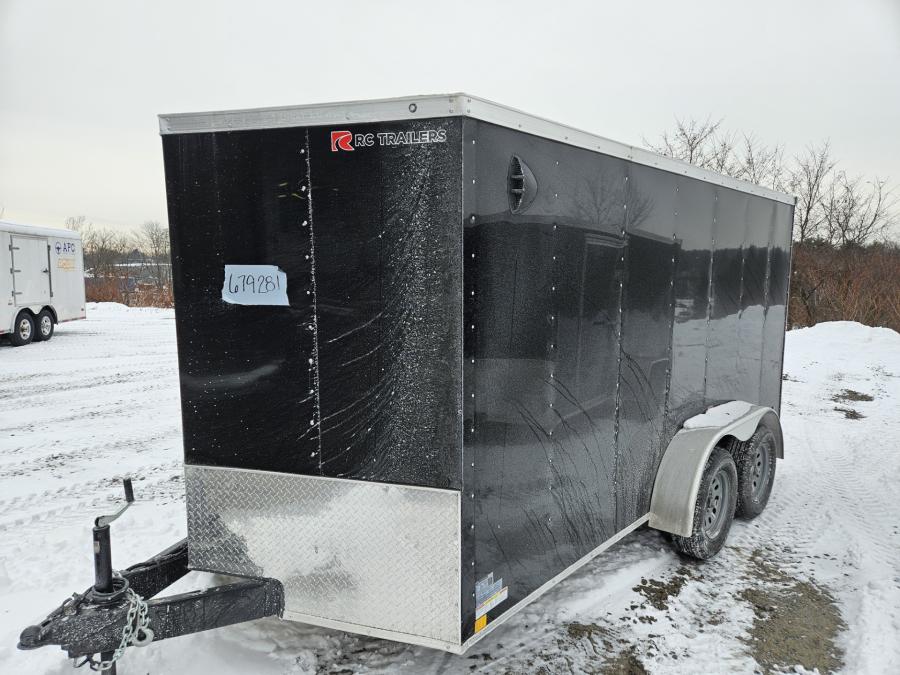RWT7 RWT 7 x 14 TA FLAT TOP WEDGE ENCLOSED TRAILER BY RC Image 0