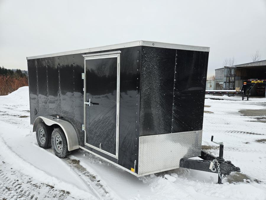 RWT7 RWT 7 x 14 TA FLAT TOP WEDGE ENCLOSED TRAILER BY RC Image 1