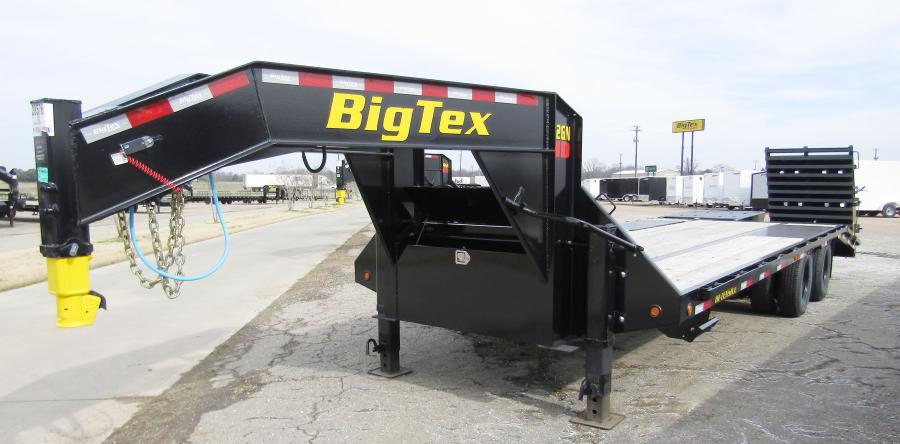 Big Tex 22GN, Gooseneck, 102" x 25', 23.9K, Dovetail, Mega Ramps Image 0