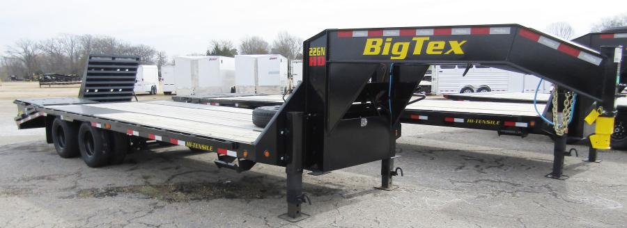 Big Tex 22GN, Gooseneck, 102" x 25', 23.9K, Dovetail, Mega Ramps Image 1