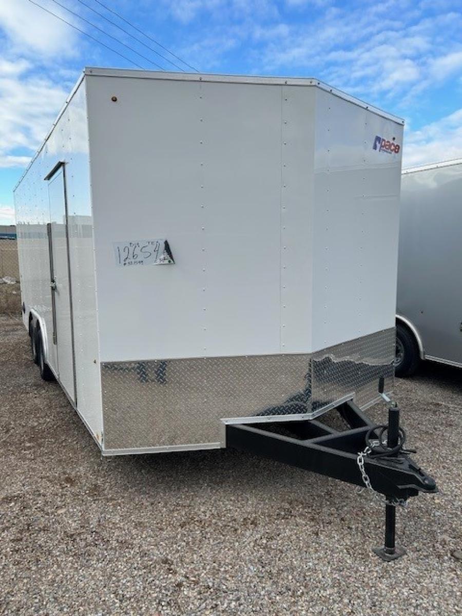 K102 85X20 OUTBACK DLX FLAT TOP VNOSE ENCLOSED CAR HAULER image 0