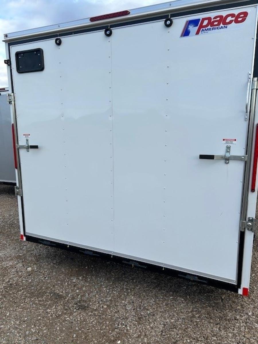 K102 85X20 OUTBACK DLX FLAT TOP VNOSE ENCLOSED CAR HAULER image 2
