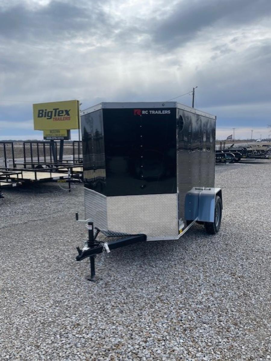 RC TRAILERS RWT 5 x 8 SA FLAT TOP WEDGE ENCLOSED TRAILER Image 0