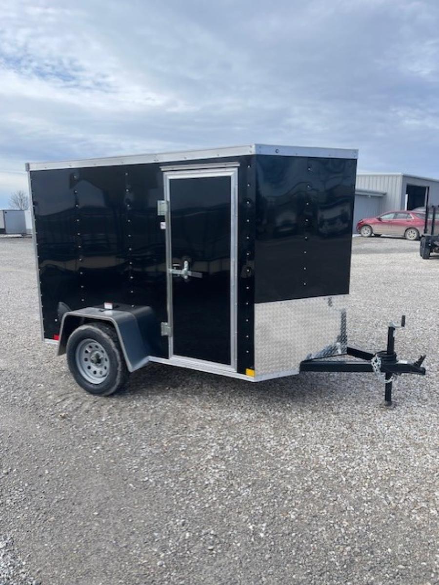 RC TRAILERS RWT 5 x 8 SA FLAT TOP WEDGE ENCLOSED TRAILER Image 3