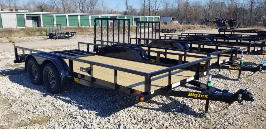 Big Tex 70PI 7K TAND SQ TU UTL 83"x16 2 BRAKES, BLK Image 3
