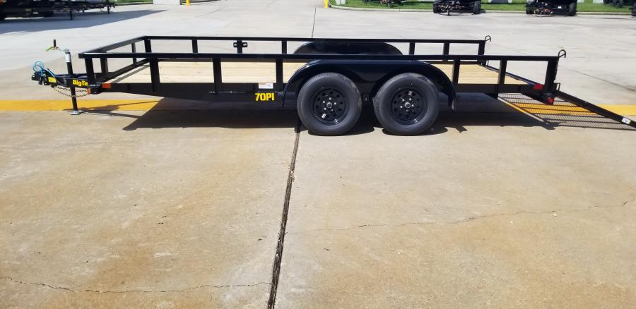 Big Tex 70PI 7K TAND SQ TU UTL 83"x16 2 BRAKES, BLK Image 7