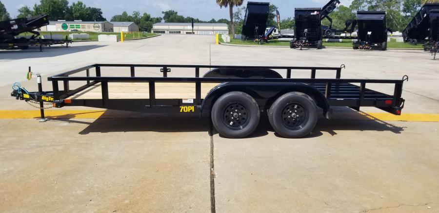 Big Tex 70PI 7K TAND SQ TU UTL 83"x16 2 BRAKES, BLK Image 11