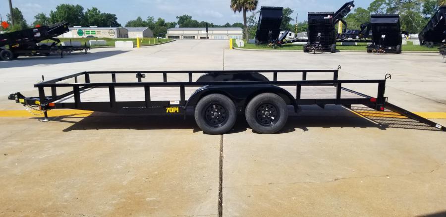 Big Tex 70PI 7K TAND SQ TU UTL 83"x16 2 BRAKES, BLK Image 17