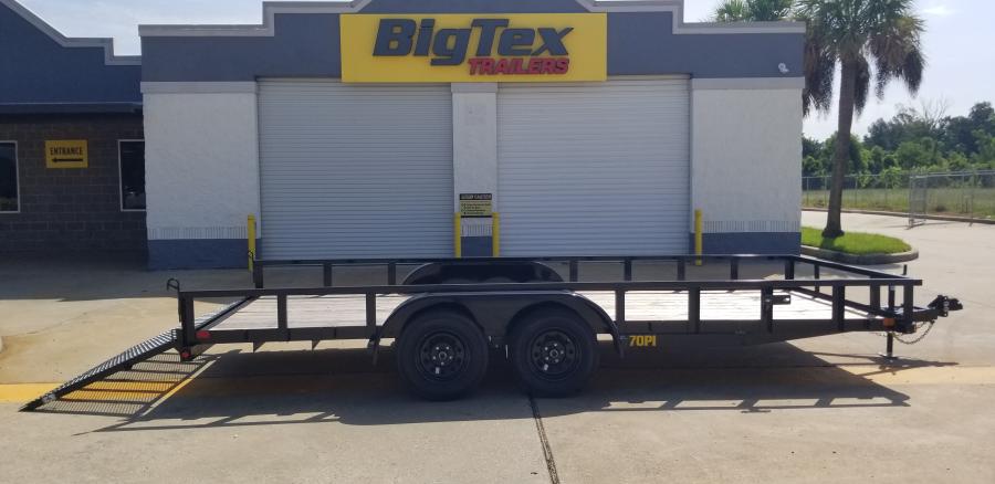 Big Tex 70PI 7K TAND SQ TU UTL 83"x18 2 BRAKES, BLK Image 1