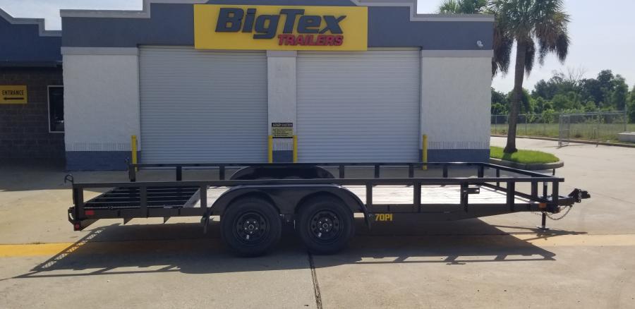 Big Tex 70PI 7K TAND SQ TU UTL 83"x18 2 BRAKES, BLK Image 0