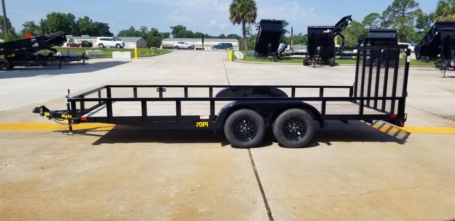 Big Tex 70PI 7K TAND SQ TU UTL 83"x18 2 BRAKES, BLK Image 6