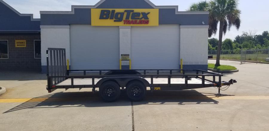 Big Tex 70PI 7K TAND SQ TU UTL 83"x18 2 BRAKES, BLK Image 2