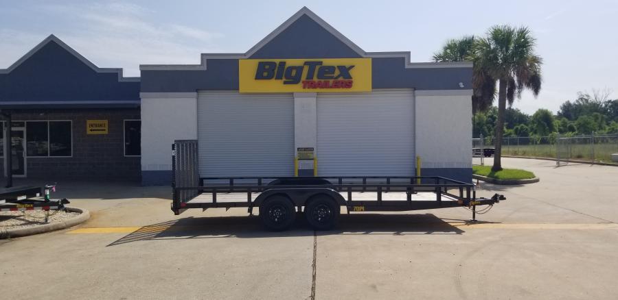 Big Tex 70PI 7K TAND SQ TU UTL 83″x18 2 BRAKES, BLK Image 0