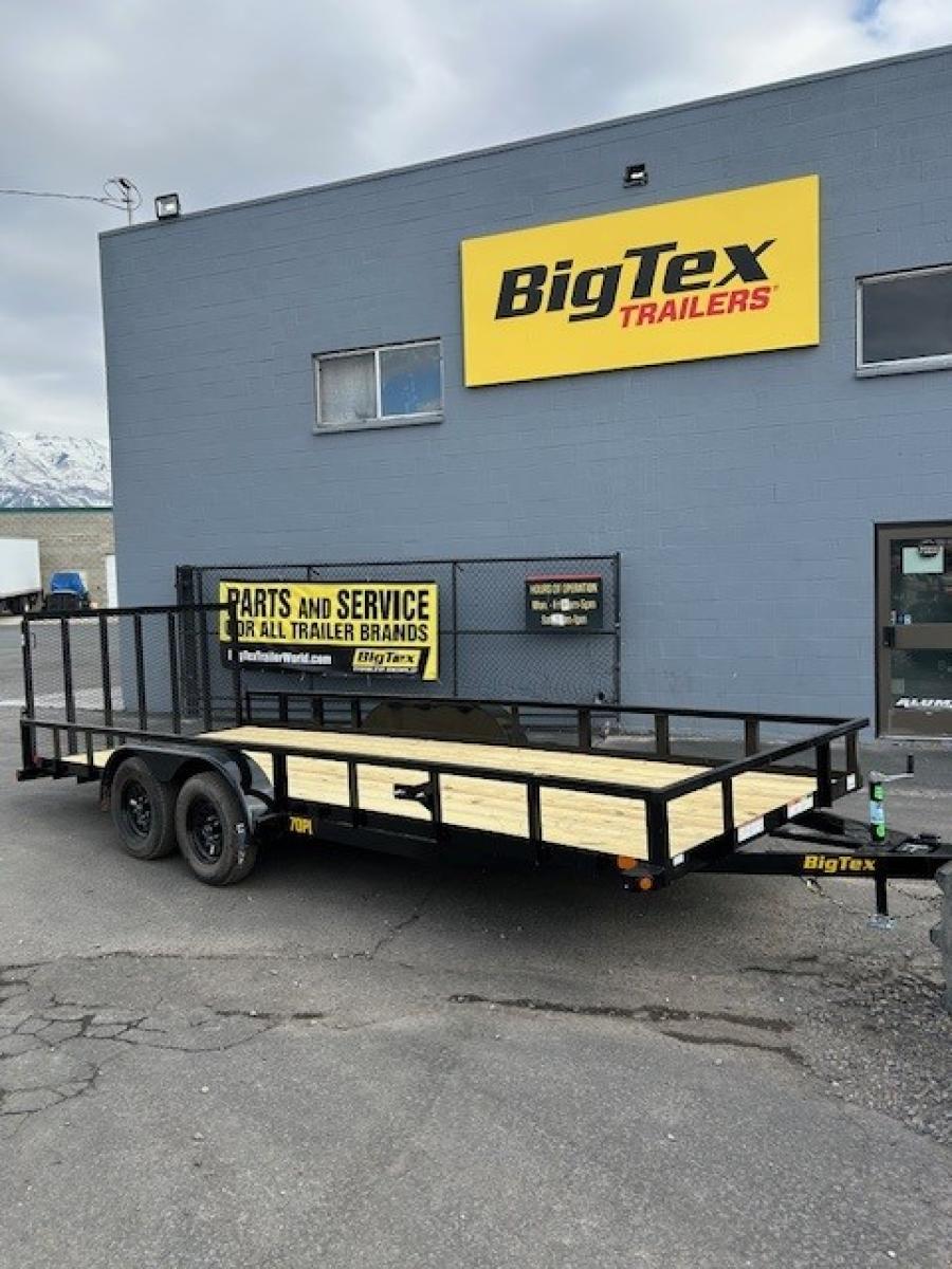 Big Tex 70PI 7K TAND SQ TU UTL 83"X20 2 BRAKES, BLK Image 0