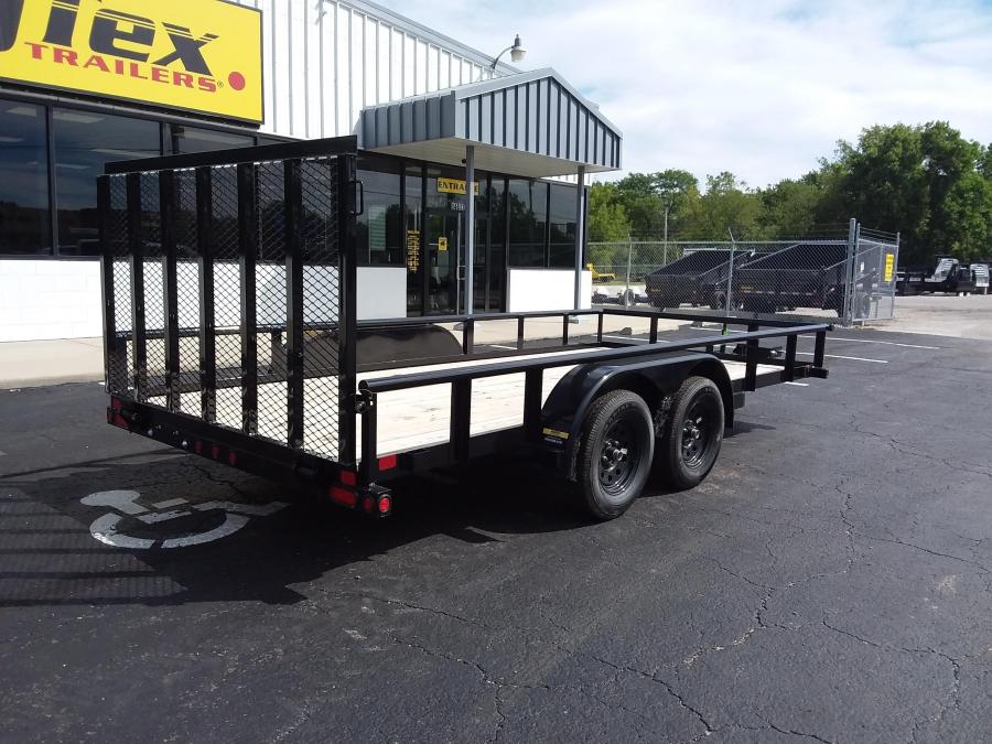 Big Tex 70PI 7K TAND SQ TU UTL 83″x16 2 BRAKES, BLK image 1