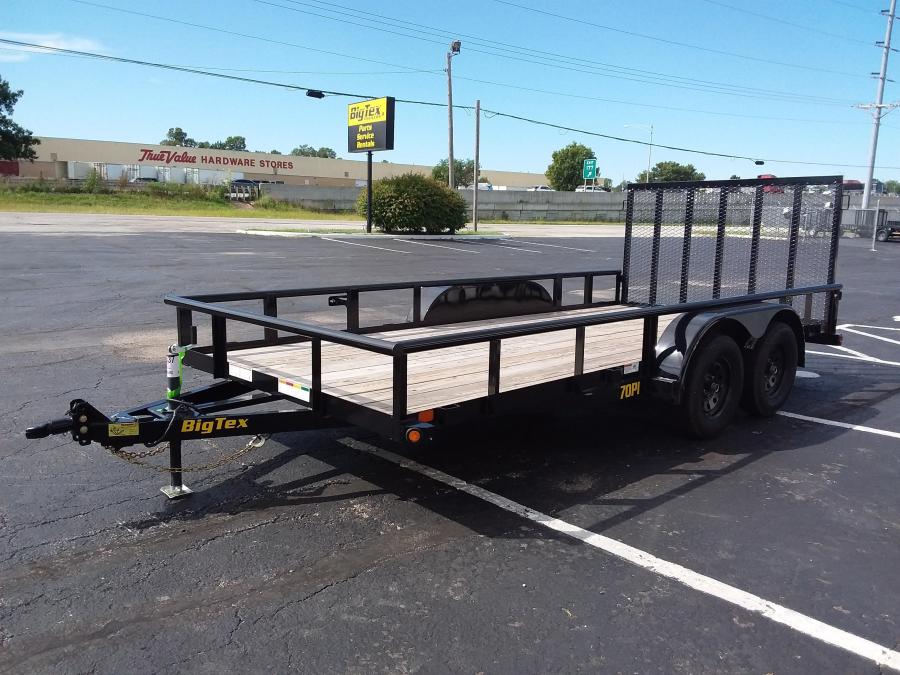 Big Tex 70PI 7K TAND SQ TU UTL 83″x16 2 BRAKES, BLK image 2