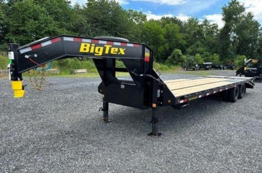 Big Tex 22GN, Gooseneck, 102" x 25', 23.9K, Dovetail, Mega Ramps Image 0
