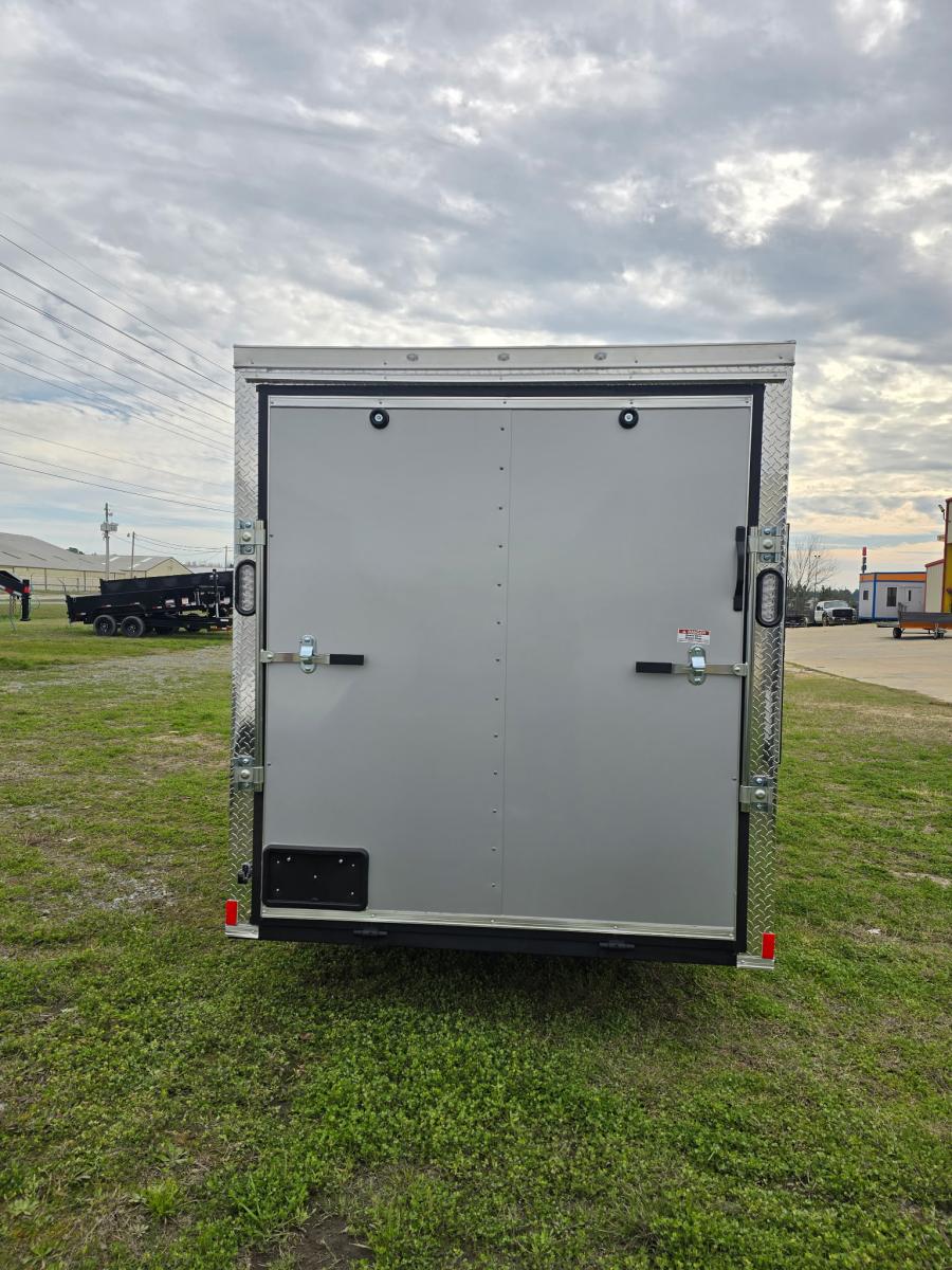 RS71 ENCL 7X14 7K TA SILVER RAMP DOOR 66″ HT BY ROCK SOLID Image 1