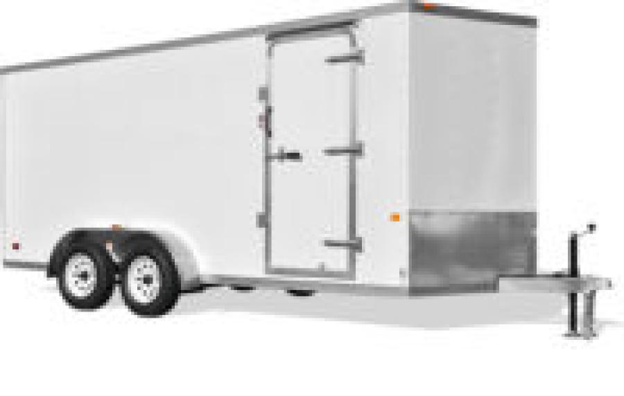 RWT7 RWT 7 x 14 TA FLAT TOP WEDGE ENCLOSED TRAILER BY RC Image 0