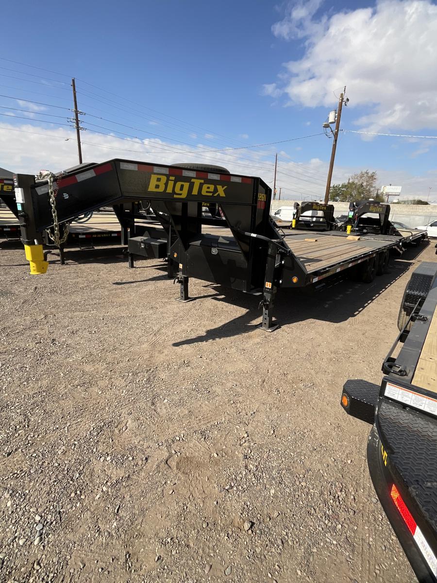 Big Tex 22GN, Gooseneck, 102" x 25', 23.9K, Dovetail, Mega Ramps Image 0