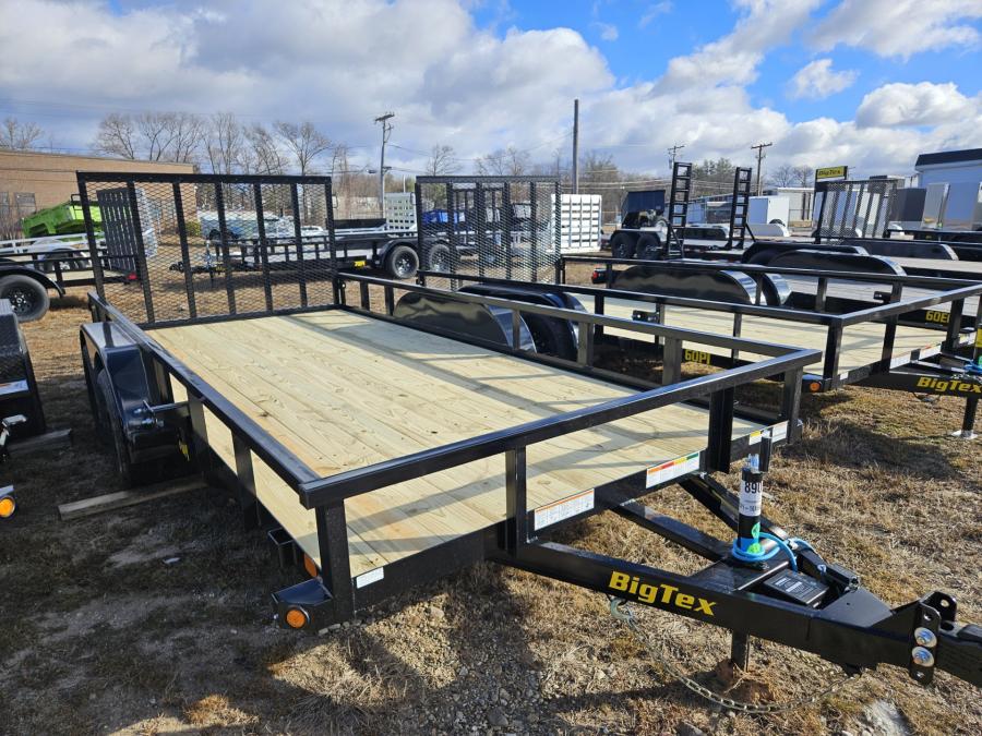 Big Tex 70PI 7K TAND SQ TU UTL 83″x16 2 BRAKES, BLK image 0