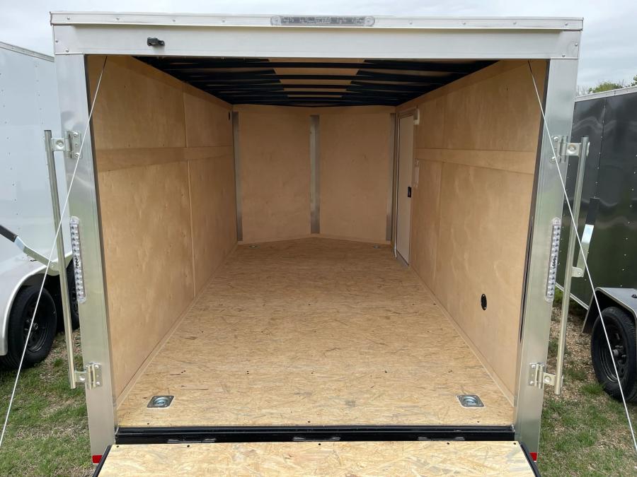 RC 2025 7'x16'x6.5'IH TA FLAT TOP WEDGE ENCLOSED TRAILER-Silver Image 5