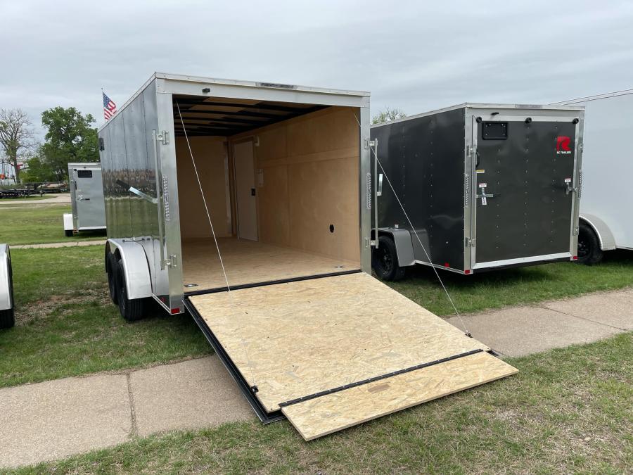 RC 2025 7'x16'x6.5'IH TA FLAT TOP WEDGE ENCLOSED TRAILER-Silver Image 6