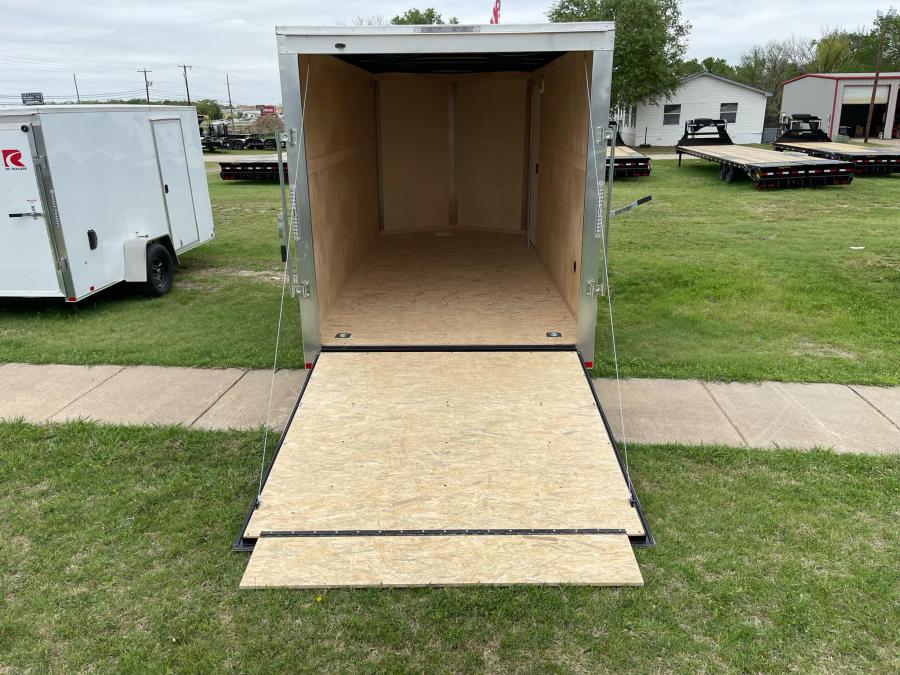 RC 2025 7'x16'x6.5'IH TA FLAT TOP WEDGE ENCLOSED TRAILER-Silver Image 8