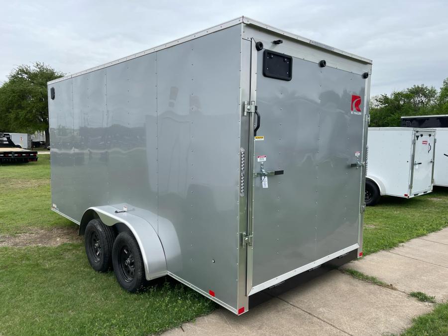 RC 2025 7'x16'x6.5'IH TA FLAT TOP WEDGE ENCLOSED TRAILER-Silver Image 11