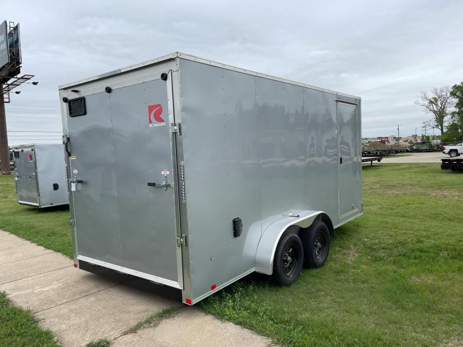 RC 2025 7'x16'x6.5'IH TA FLAT TOP WEDGE ENCLOSED TRAILER-Silver Image 3