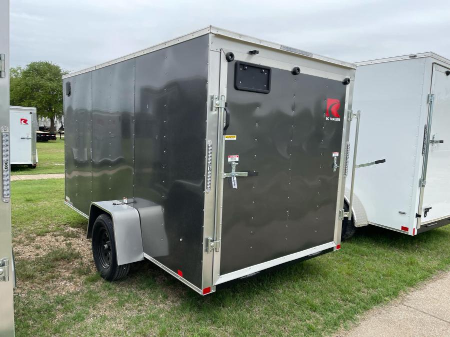 RC 2025 6'x12'x6'IH SA FLAT TOP WEDGE ENCLOSED TRAILER-Charco Image 2