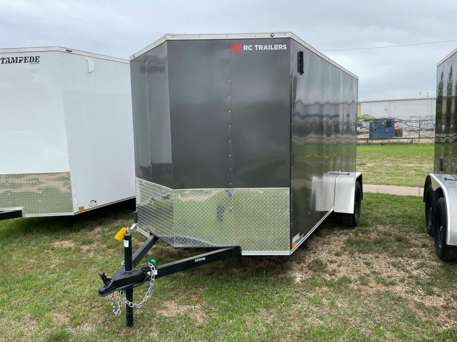 RC 2025 6'x12'x6'IH SA FLAT TOP WEDGE ENCLOSED TRAILER-Charco Image 1