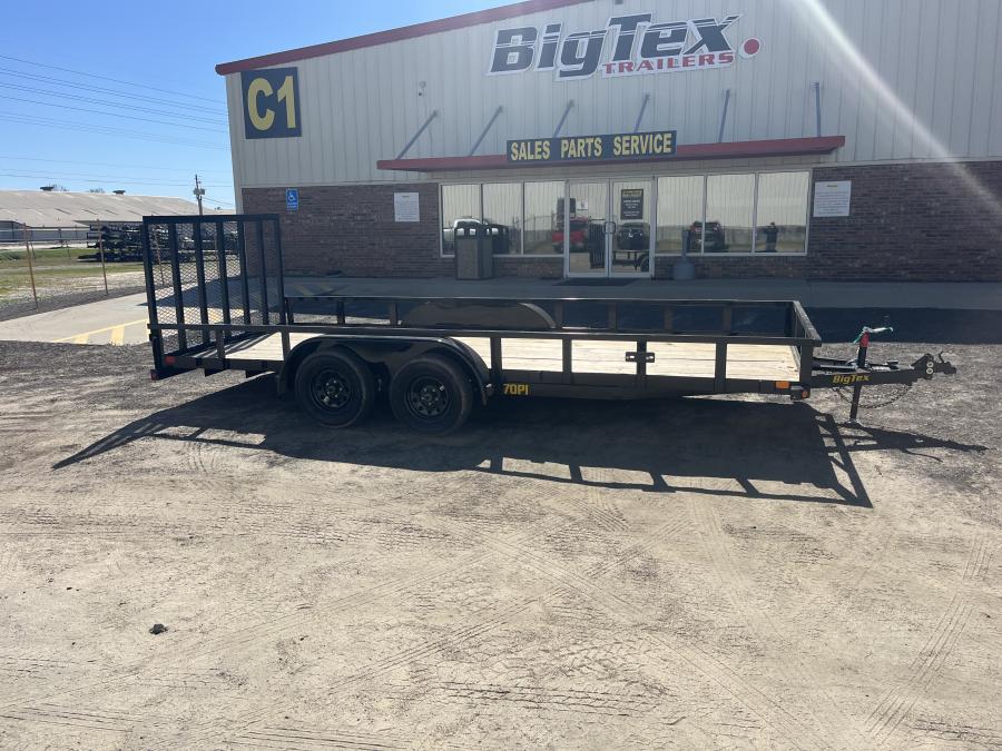 Big Tex 70PI 7K TAND SQ TU UTL 83"x18 2 BRAKES, BLK Image 0