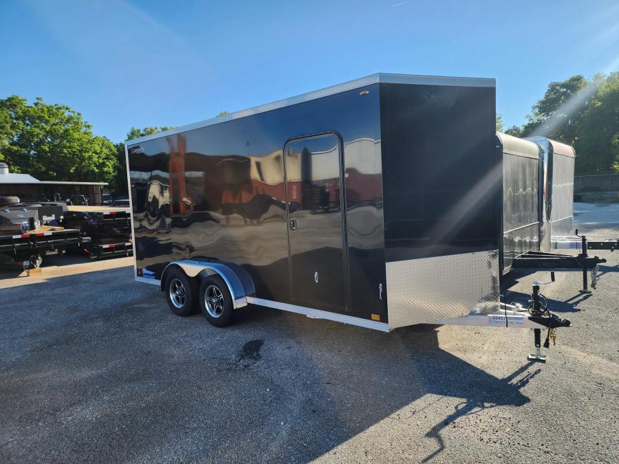 7.5X18' TA THUNDER V NOSE, All Aluminum, V-Nose, Ramp, 7' Tall, Aluminum Wheels, D-Rings Image 0
