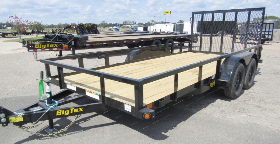 Big Tex 70PI 7K TAND SQ TU UTL 83"X20 BLK Image 0