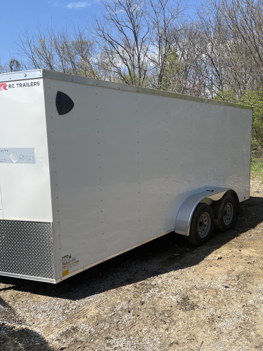 RWT7 RWT 7 x 16 TA FLAT TOP WEDGE ENCLOSED TRAILER BY RC Image 1