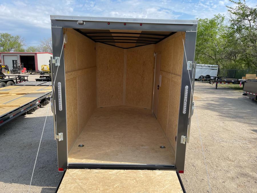 Commander CARGO 6X12X6.5IH SA RAMP RR ENCLOSED V-Nose-Gray Image 2