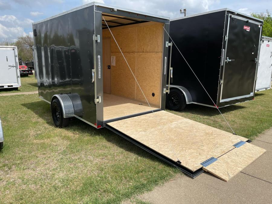 Commander CARGO 6X12X6.5IH SA RAMP RR ENCLOSED V-Nose-Gray Image 4