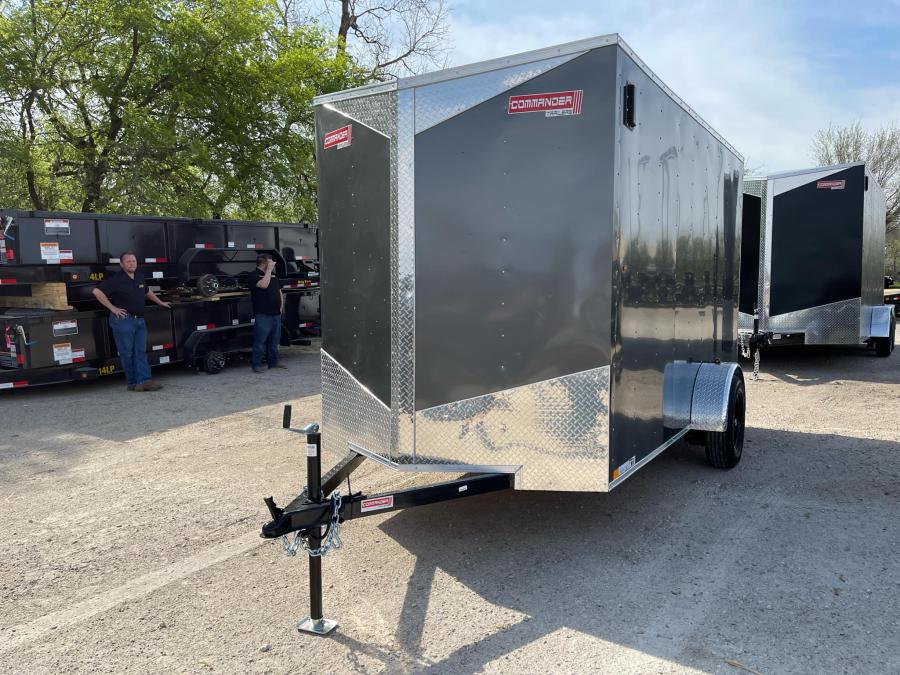 Commander CARGO 6X12X6.5IH SA RAMP RR ENCLOSED V-Nose-Gray Image 5