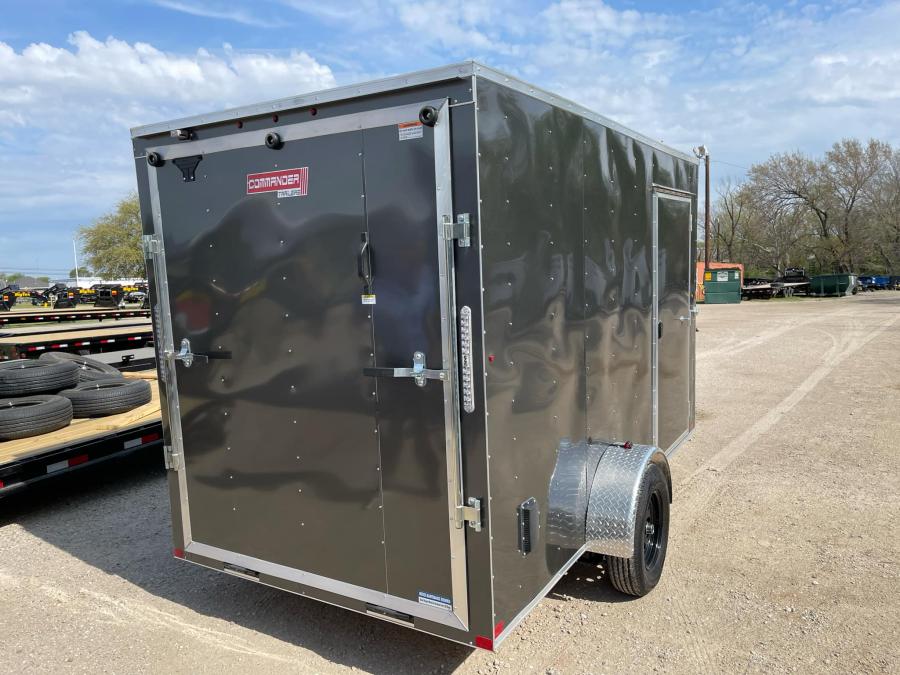 Commander CARGO 6X12X6.5IH SA RAMP RR ENCLOSED V-Nose-Gray Image 7