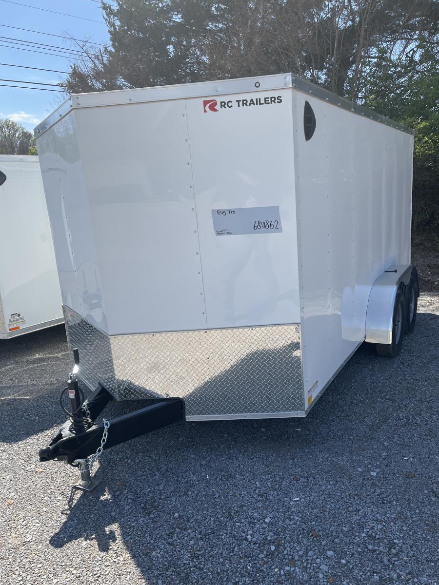 RWT7 RWT 7 x 14 TA FLAT TOP WEDGE ENCLOSED TRAILER BY RC Image 0