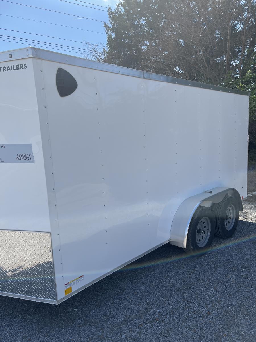 RWT7 RWT 7 x 14 TA FLAT TOP WEDGE ENCLOSED TRAILER BY RC Image 1