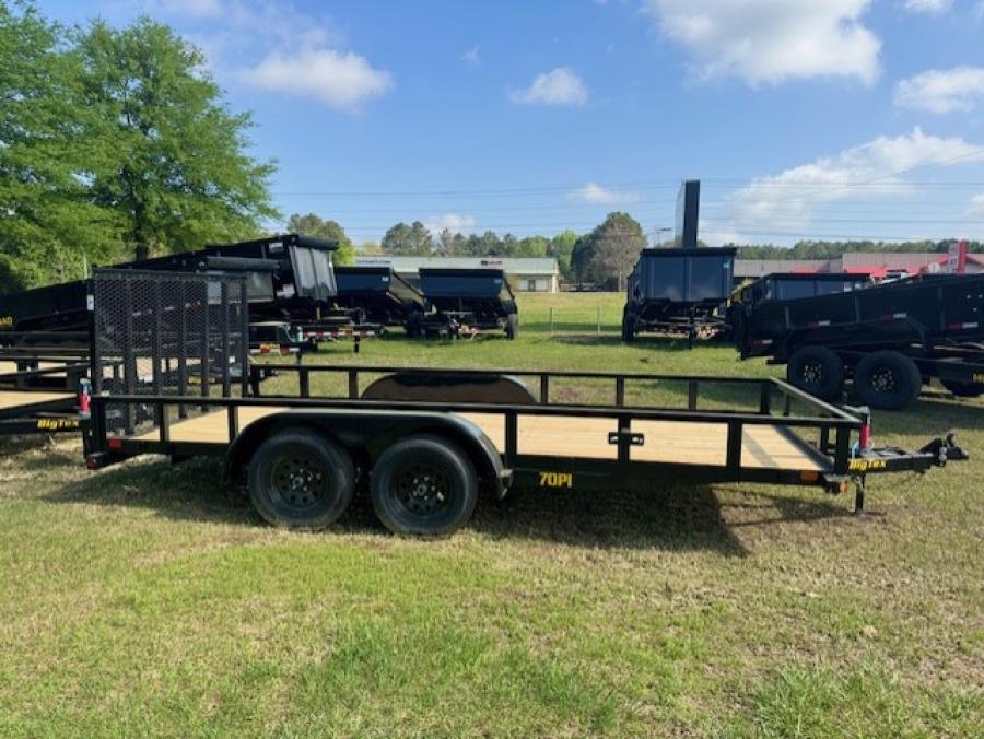Big Tex 70PI 7K TAND SQ TU UTL 83"x16 2 BRAKES, BLK Image 0