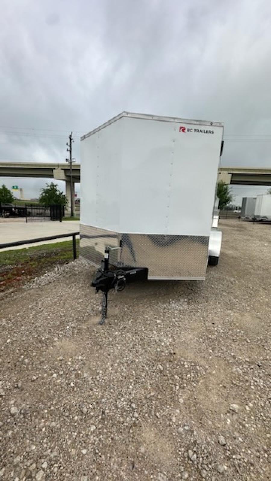 RWT7 RWT 7 x 14 TA FLAT TOP WEDGE ENCLOSED TRAILER BY RC Image 1