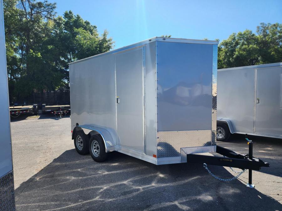 Cargo 7 x 12 TA, V-Nose, Ramp, Side Door, Elec Brakes, LED LTS Image 0