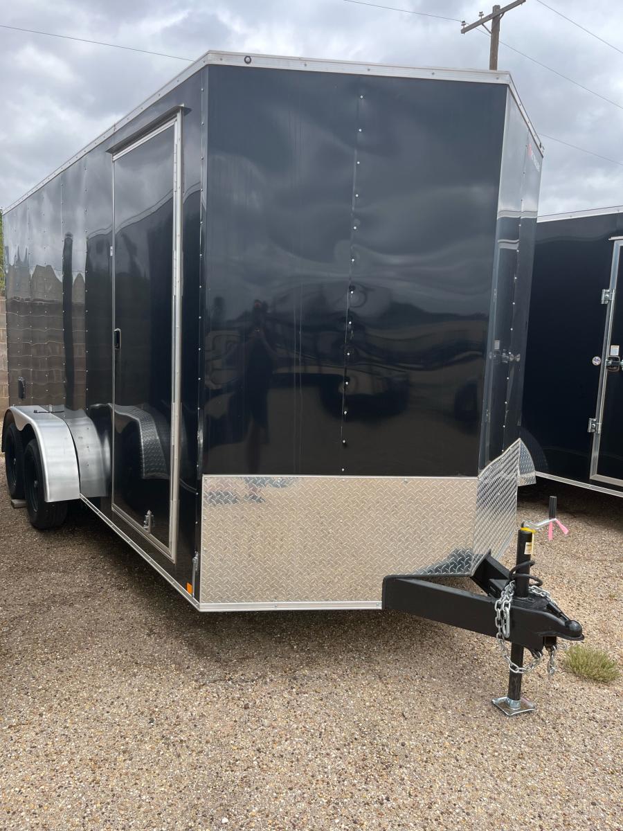 RWT7 7x16 Flat Top Wedge Enclosed Trailer Image 1